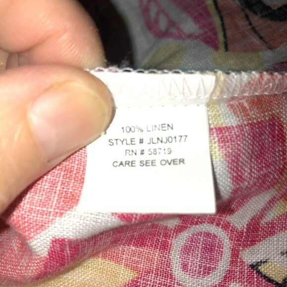 Set of 2 Choices Womens Pink Floral Linen Large Blazer Jacket XL Skirt Summer - Picture 15 of 16